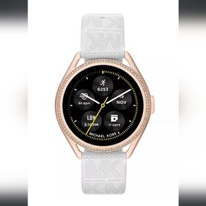 Michael Kors Women's Gen 5E Mkgo White Rubber Smartwatch